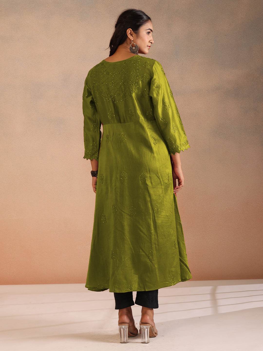 NOORZA CHANDERI ANARKALI - KRI CHIKANKARI